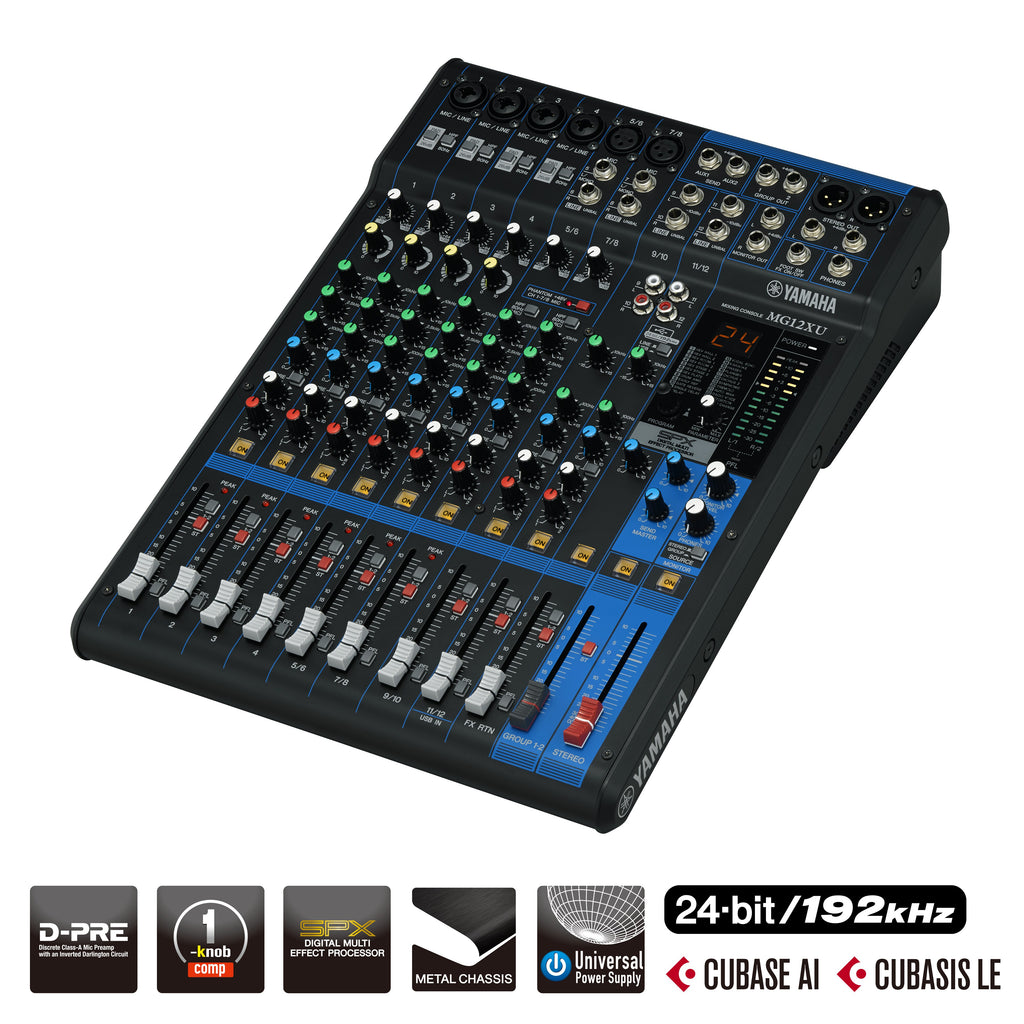 YAMAHA MG12XU 12 In PA Mixer & USB Audio Interface