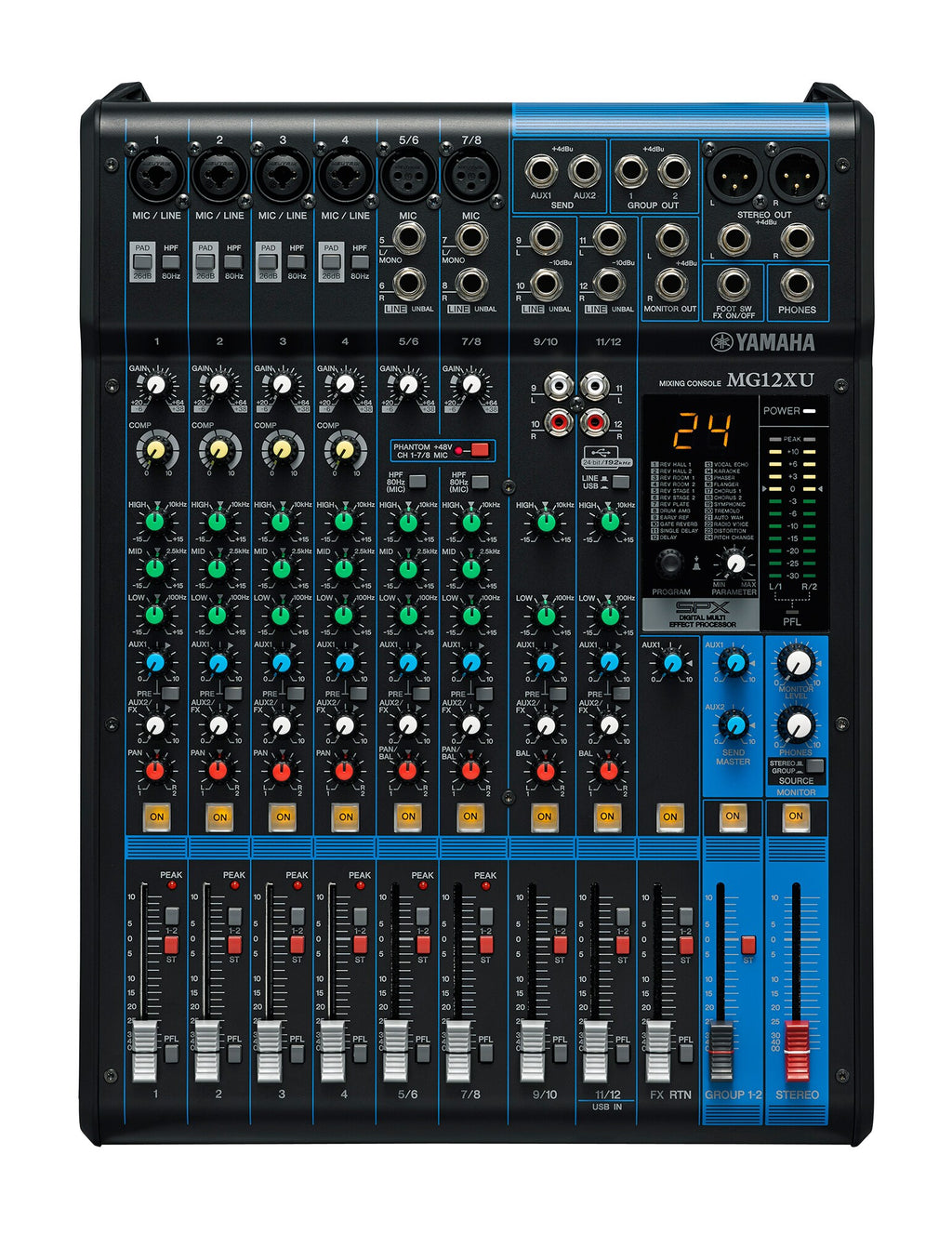 YAMAHA MG12XU 12 In PA Mixer & USB Audio Interface