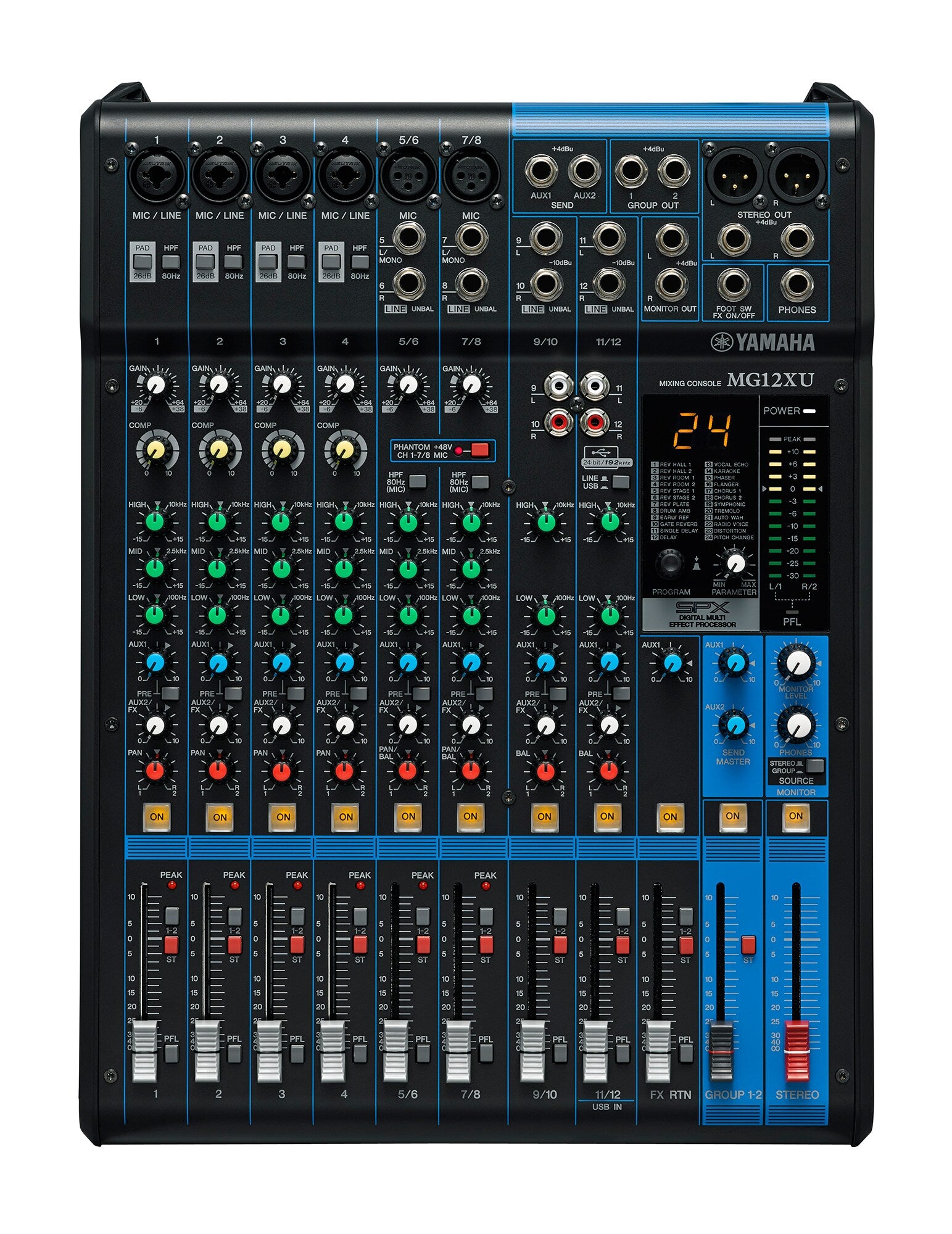 YAMAHA MG12XU 12 In PA Mixer & USB Audio Interface