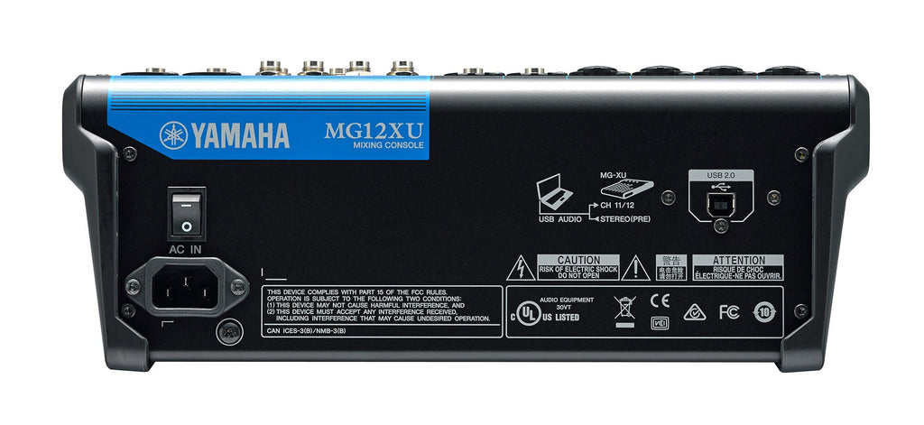 YAMAHA MG12XU 12 In PA Mixer & USB Audio Interface